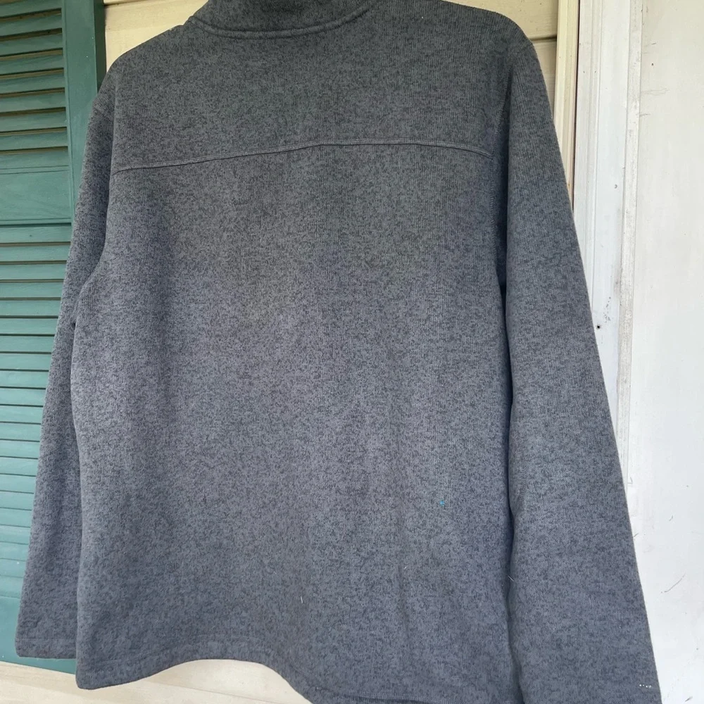 The North Face Grey Full Zip Mock Neck Winter Fleece Hiking Jacket Mens
